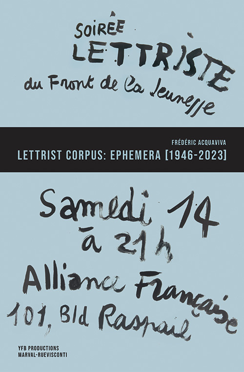Couverture du livre de Frédéric Acquaviva "Lettrist Corpus : ephemera"